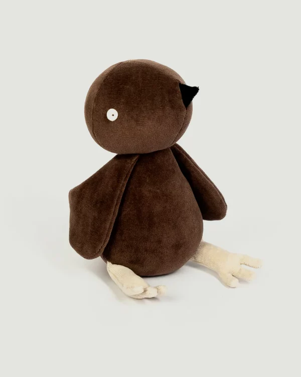 Peluche bébé Jacques le moineau ADADA, coton certifié OEKO-TEX, 23 cm, tissus sans produits chimiques, fabriquée en Europe