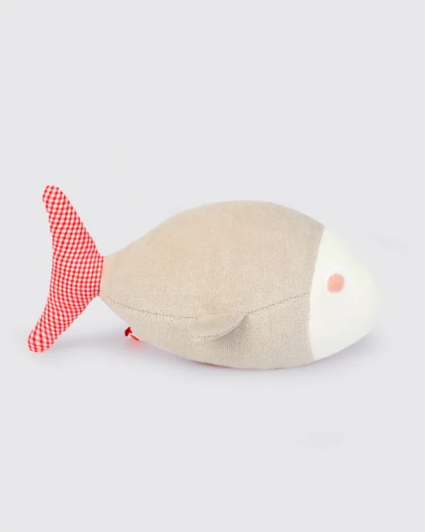Peluche naissance Laurette le poisson ADADA, forme facile à attraper