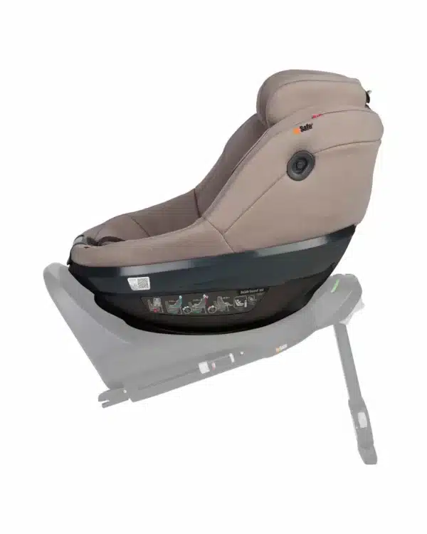 Siège auto BeSafe Beyond² 360 dark sand dos à la route sur base ISOFIX Beyond Base