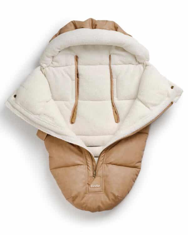 Chancelière Elodie Details Aviator Brown ouverte, intérieur doux et zip intégral