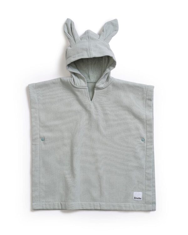Poncho de bain Elodie Mineral Green avec capuche pour enfant de 1 à 3 ans