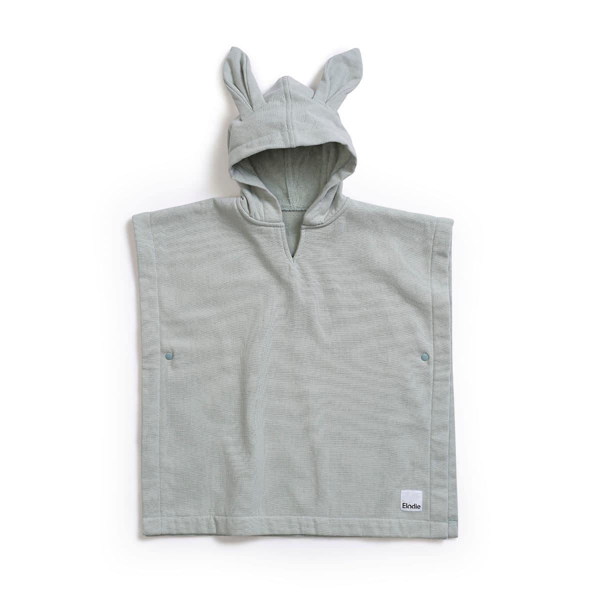 Poncho de bain Elodie Mineral Green avec capuche pour enfant de 1 à 3 ans