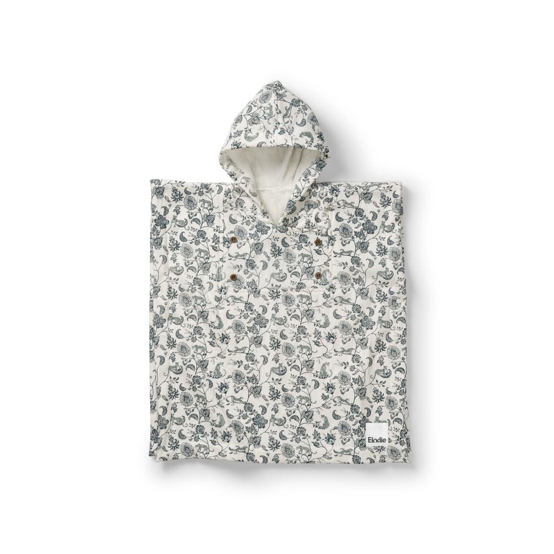 Poncho de bain Elodie Garden Leo Toile avec capuche pour enfant de 1 à 3 ans