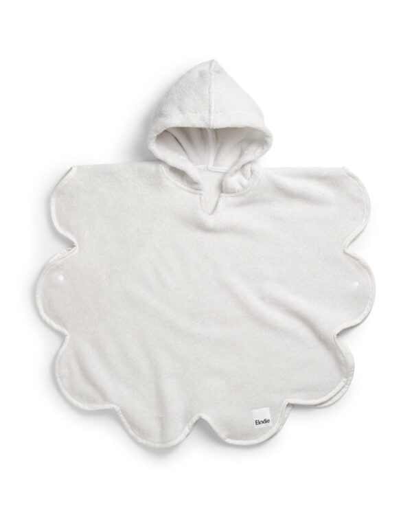 Poncho de bain Elodie Vanilla White avec capuche pour enfant de 1 à 3 ans