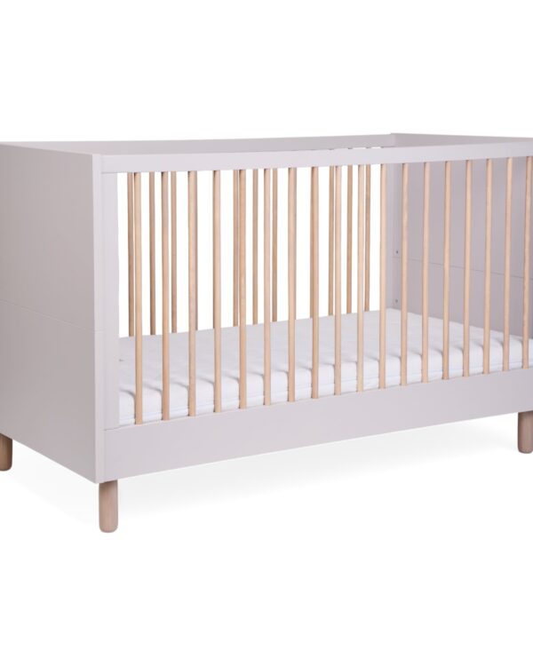 Lit bébé Childhome Cosy Clay avec matelas et sommier en position basse