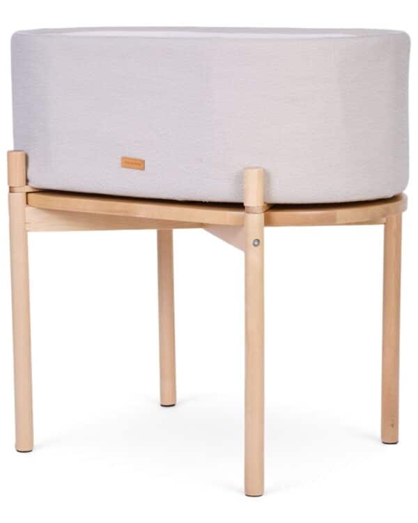 Berceau 2 en 1 évolutif Childhome Linnen Effect Beige avec support en bois clair