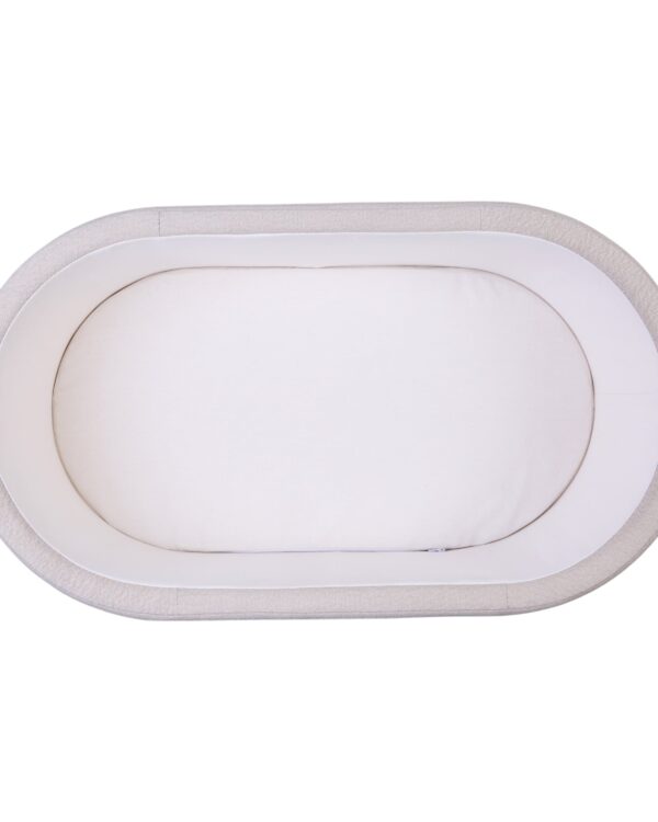 Vue du dessus du berceau 2 en 1 évolutif Childhome Linnen Effect Beige