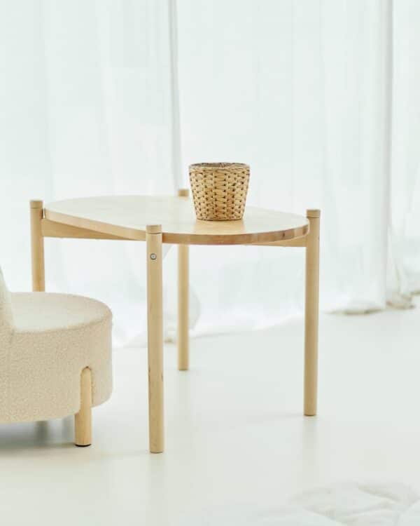 Petite table enfant en bois issue du berceau 2 en 1 évolutif Childhome Teddy Off White