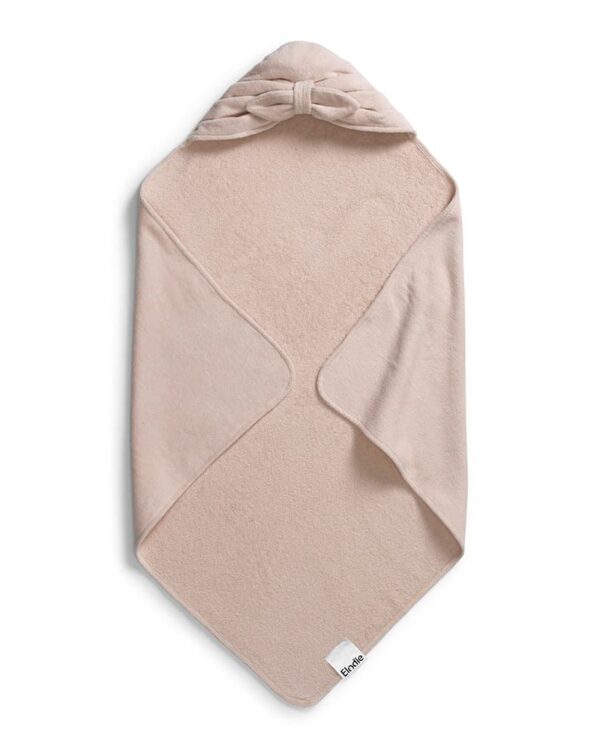 Cape de bain à capuche Elodie Powder Pink en coton doux pour bébé de 0 à 3 ans