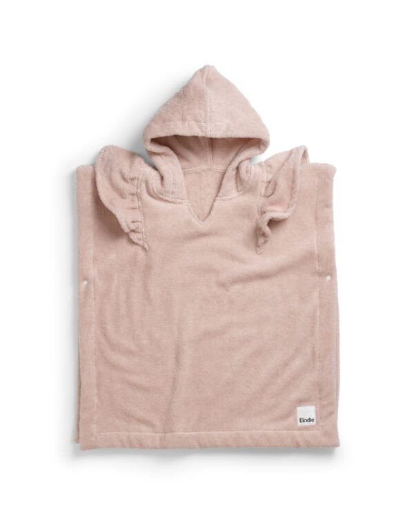 Poncho de bain Elodie Powder Pink avec capuche pour enfant de 1 à 3 ans
