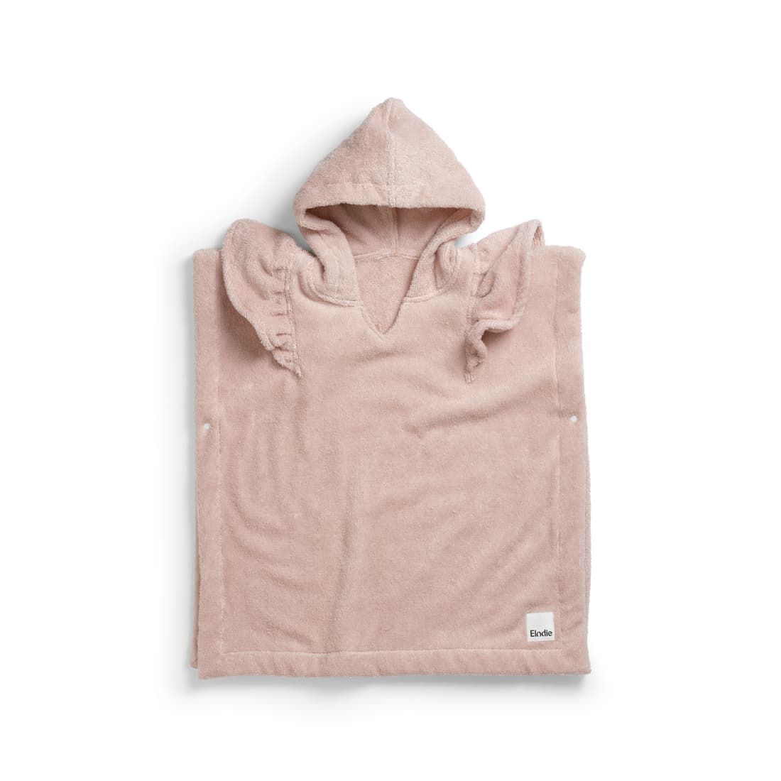Poncho de bain Elodie Powder Pink avec capuche pour enfant de 1 à 3 ans
