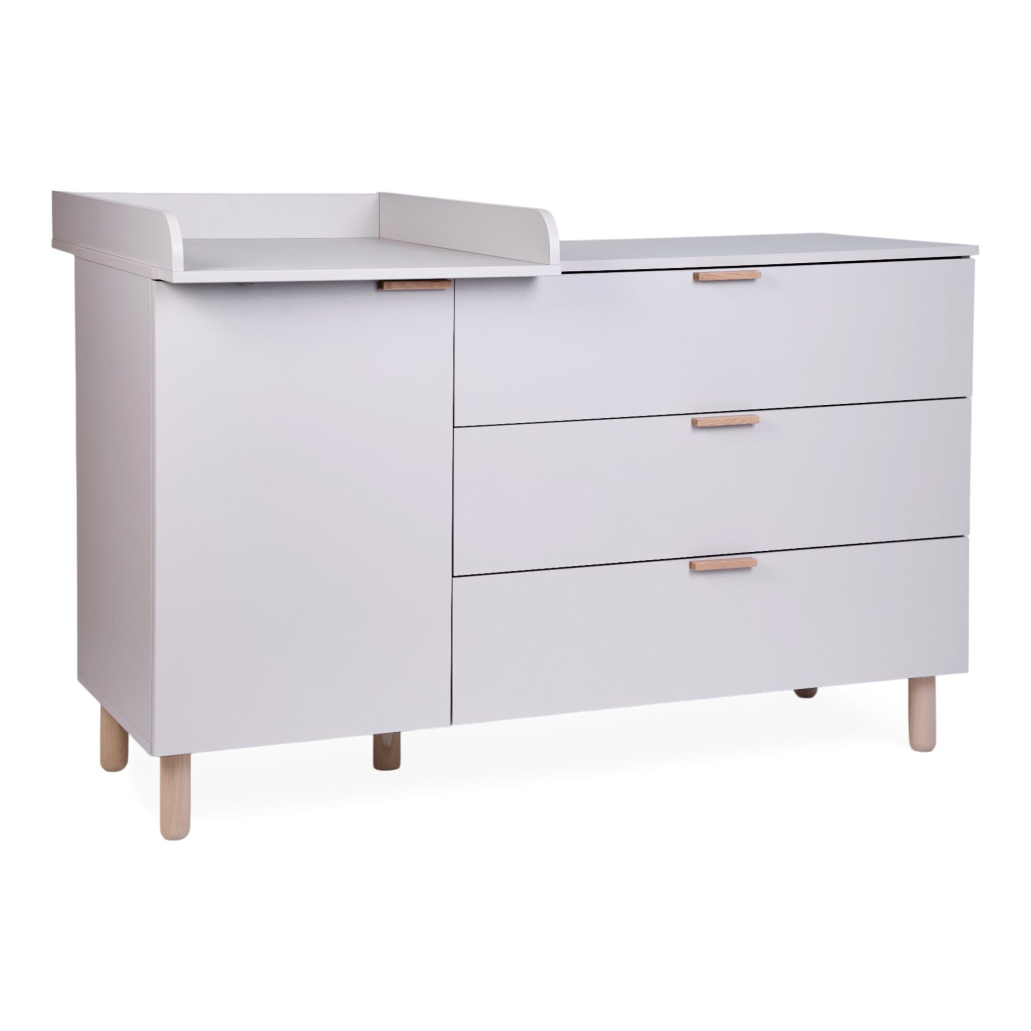 Commode bébé Childhome coloris Clay avec plan à langer amovible vue de trois quarts