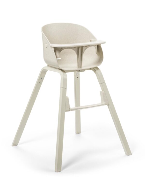 Chaise haute bébé Elodie GRACE Vanilla White avec plateau amovible et repose-pieds réglable