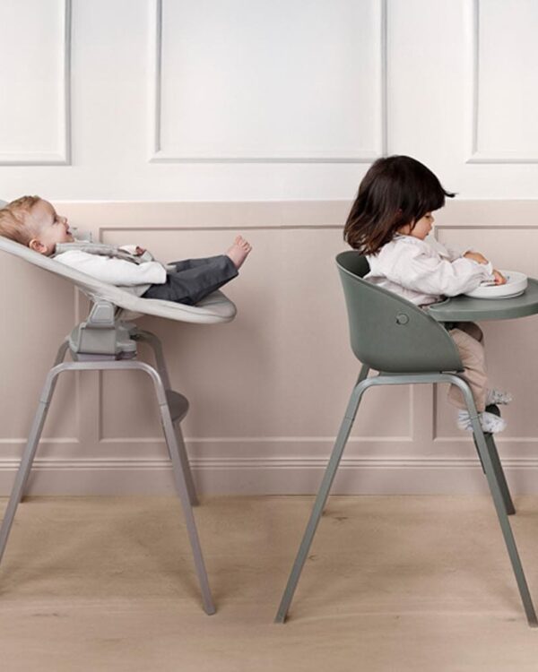 Chaise haute évolutive Elodie GRACE avec siège nouveau-né, plateau repas et assise enfant